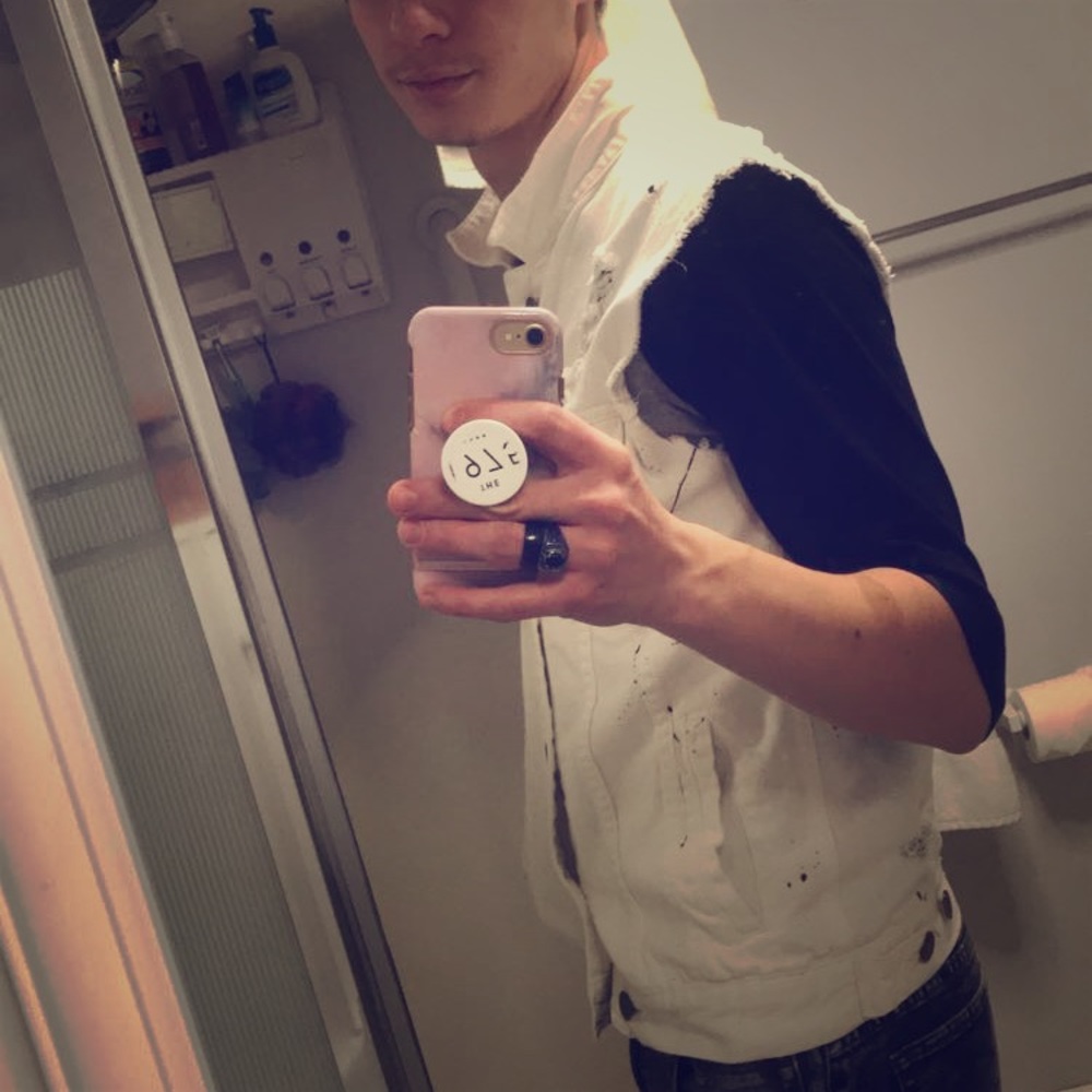 White vest with Black Splatters